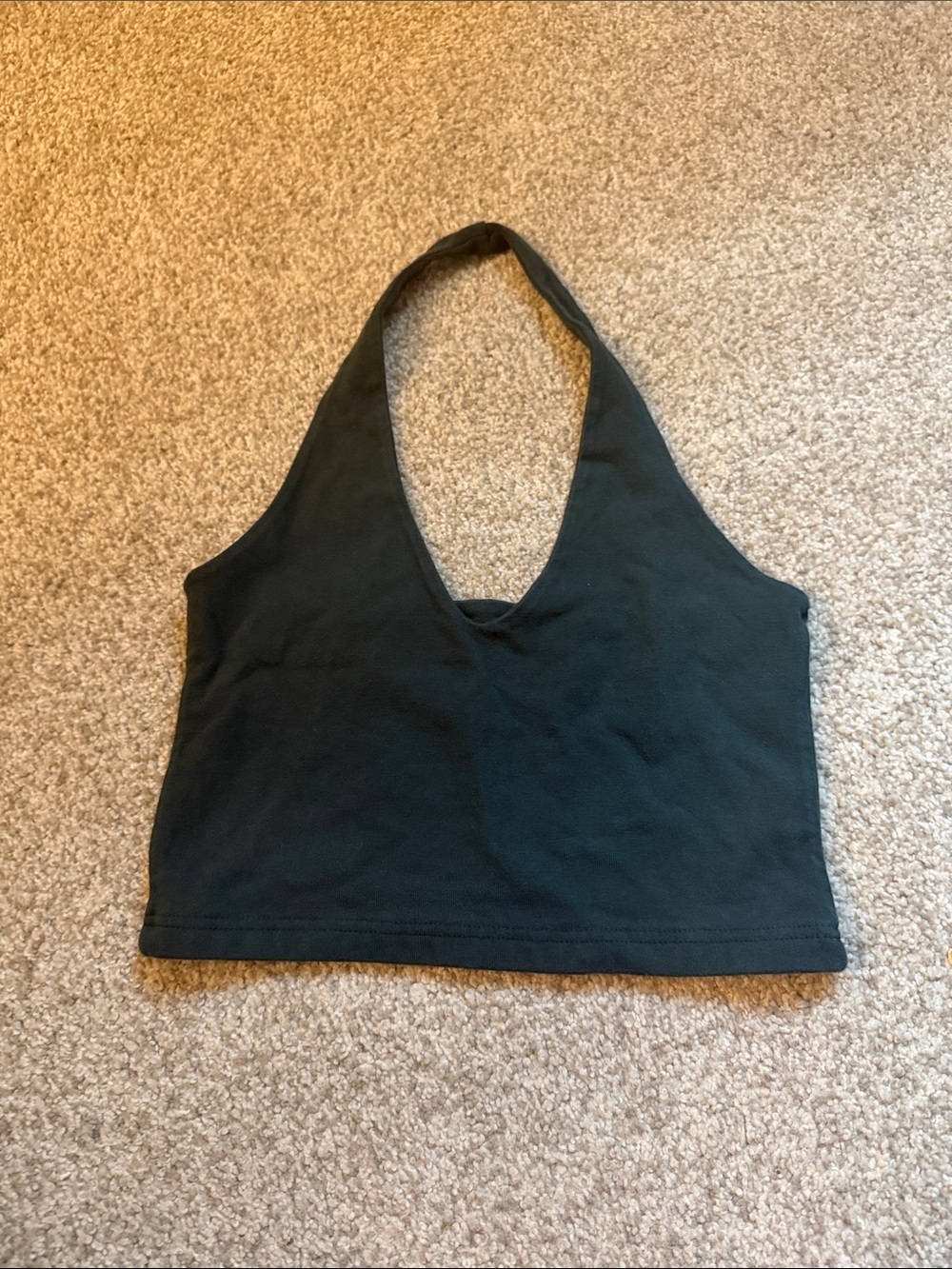 Brandy Melville Black Halter Crop Top